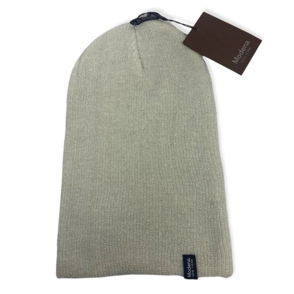 NWT Nordstrom‎ Modena Ribbed Knit Beanie Tan Beige Neutral New Winter Hat Toque - Picture 3 of 12